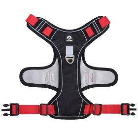 Reflective No-Pull Mesh Harness for Large Dogs (Specification (L * W): L, colour: black)