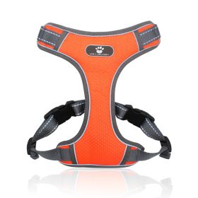 Beiru Oxford Mesh Dog Harness Vest - Sizes S to XL (Specification (L * W): L (32-55 kg), colour: orange)