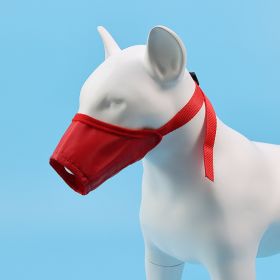 Adjustable Oxford Dog Muzzle 2-Pack - Anti-Bite & Bark (colour: red, Specifications: 7 # mouth circumference 24cm)