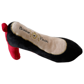 Bonne et Filou Red Heel Squeaky Plush Dog Toy (size: L)