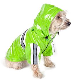 Pet Life Reflecta-Glow Waterproof Dog Raincoat (size: medium)