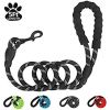 Strong Padded Dog Leash with Zipper Pouch, Reflective