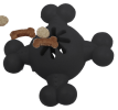 Pet Life Quadra-Bone TPR Treat Dispensing Chew Toy
