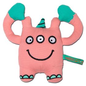 Touchdog Three-Eyed Monster Plush Dog Toy (Color: pink)