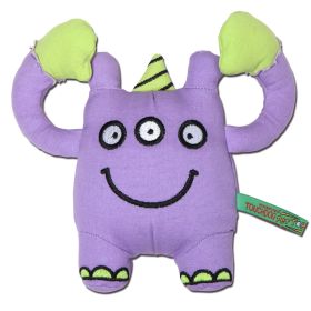 Touchdog Three-Eyed Monster Plush Dog Toy (Color: Purple)