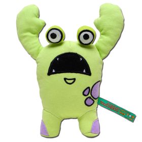 Touchdog Up-for-Crabs Monster Plush Dog Toy (Color: Green)