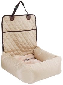 Pet Life Pawtrol Convertible Car Seat & Pet Bed (Color: Beige)