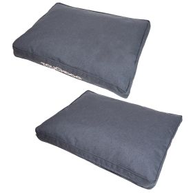 Touchdog Hushky Water-Resistant Raised Dog Mat (Color: Charcoal Grey, size: small)