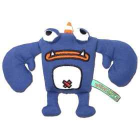 Touchdog Crabby Tooth Monster Plush Toy - Small Breeds (Color: Blue)