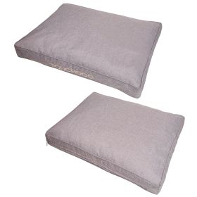 Touchdog Hushky Water-Resistant Raised Dog Mat (Color: grey, size: small)