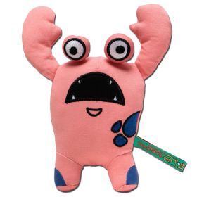 Touchdog Up-for-Crabs Monster Plush Dog Toy (Color: pink)
