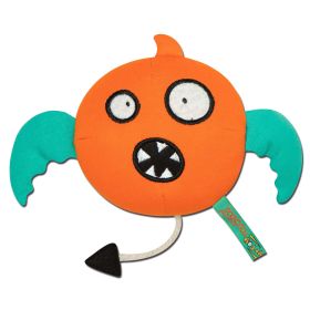 Touchdog Flying Critter Monster Plush Dog Toy (Color: Orange)