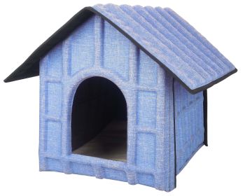 Pet Life Collapsi-Pad EVA Travel Dog Crate House (Color: Blue)
