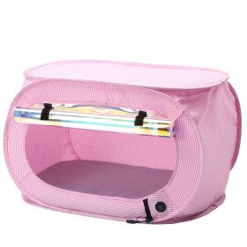 Pet Life Heated Gel-Foam Collapsible Dog Tent (Color: pink)