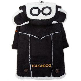 Touchdog Tuskegee Aero-Vintage Designer Dog Coat (Color: black, size: X-Large)