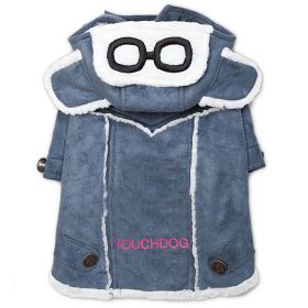 Touchdog Tuskegee Aero-Vintage Designer Dog Coat (Color: Blue, size: X-Large)