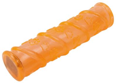Pet Life Glow-Stick LED TPR Squeak & Chew Dog Toy (Color: Orange)