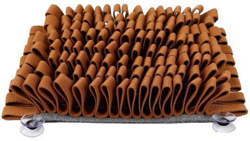 Pet Life Sniffer Grip Snuffle Mat with Suction Cups (Color: brown)
