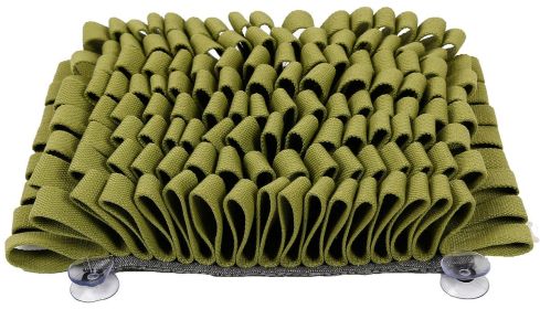 Pet Life Sniffer Grip Snuffle Mat with Suction Cups (Color: Green)