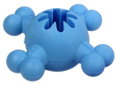 Pet Life Quadra-Bone TPR Treat Dispensing Chew Toy (Color: Blue)