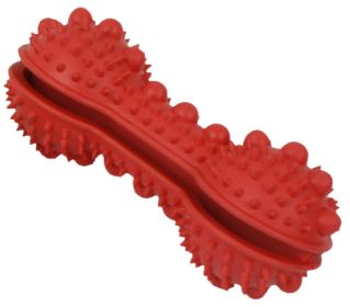Pet Life Denta-Bone TPR Treat Dispensing Dental Toy (Color: Red)