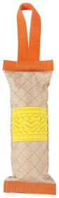 Pet Life Quash Water Bottle Crackle Dog Toy (Color: Orange / Yellow)
