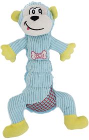 Pet Life Cuddle Plush Mesh Squeaky Dog Toy - Light Blue (Color: light blue)