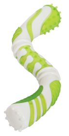 Pet Life S-Shape TPR Dental Chew Toy for Small Dogs (Color: Green)