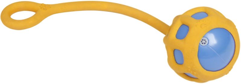 Pet Life Tug-O-Warp TPR Fetch & Tug Squeaker Toy (Color: Orange)