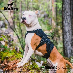 Black Support Dog Harness for Hiking & Service Work (size: L)