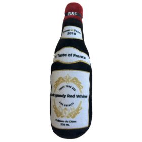 Bonne et Filou Bark'gundy Wine Bottle Squeaky Dog Toy (size: small)
