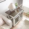 Farmhouse Dog Crate Credenza with Sliding Barn Door