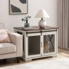Farmhouse Dog Crate Credenza with Sliding Barn Door