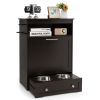 Stainless Steel Dog Feeder Station with Pull-Out Bowls