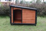 46 Inch Wooden Outdoor Dog House with PVC Roof, Large