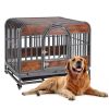 37 Inch Furniture Style Heavy Duty Dog Crate with Wheels
