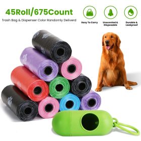 Leakproof Dog Waste Bags 675 Count with Dispenser (Color: as Pic)
