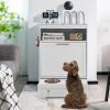 Stainless Steel Dog Feeder Station with Pull-Out Bowls