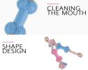 ALL4U Rubber & Cotton Rope Molar Chew Toy for Dogs