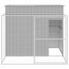 Light Gray Steel Dog House & Run 84 x 100 Inch