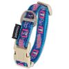 Touchdog Bone Patterned Embroidered Collar & Leash