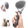 Self-Cleaning Stainless Steel Pet Hair Remover Comb