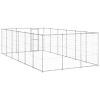 Galvanized Steel Dog Kennel 234 Sq Ft, Silver