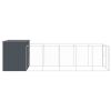 Galvanized Steel Dog House with Run - 84 x 260 Inch