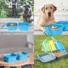 ALL4U Collapsible Silicone Double Dog Bowl with Clip