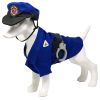 Pet Life Pawlice Pawtrol Police Costume - Medium, Blue
