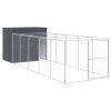 Galvanized Steel Dog House with Run - 84 x 260 Inch