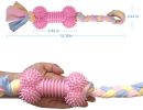 ALL4U Rubber & Cotton Rope Molar Chew Toy for Dogs