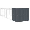 Galvanized Steel Dog House with Run - 84 x 260 Inch