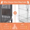 46 Inch Furniture Style Heavy Duty Dog Crate with Wheels
